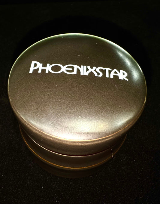 Phoenix Star Ceramic Herb Grinder (Includes Scraper & Brush)- Black