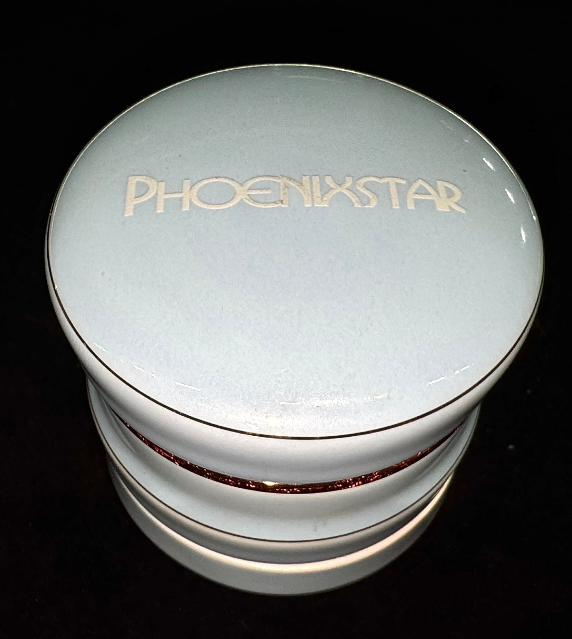 Phoenix Star Ceramic Herb Grinder (Includes Scraper & Brush)- Baby blue
