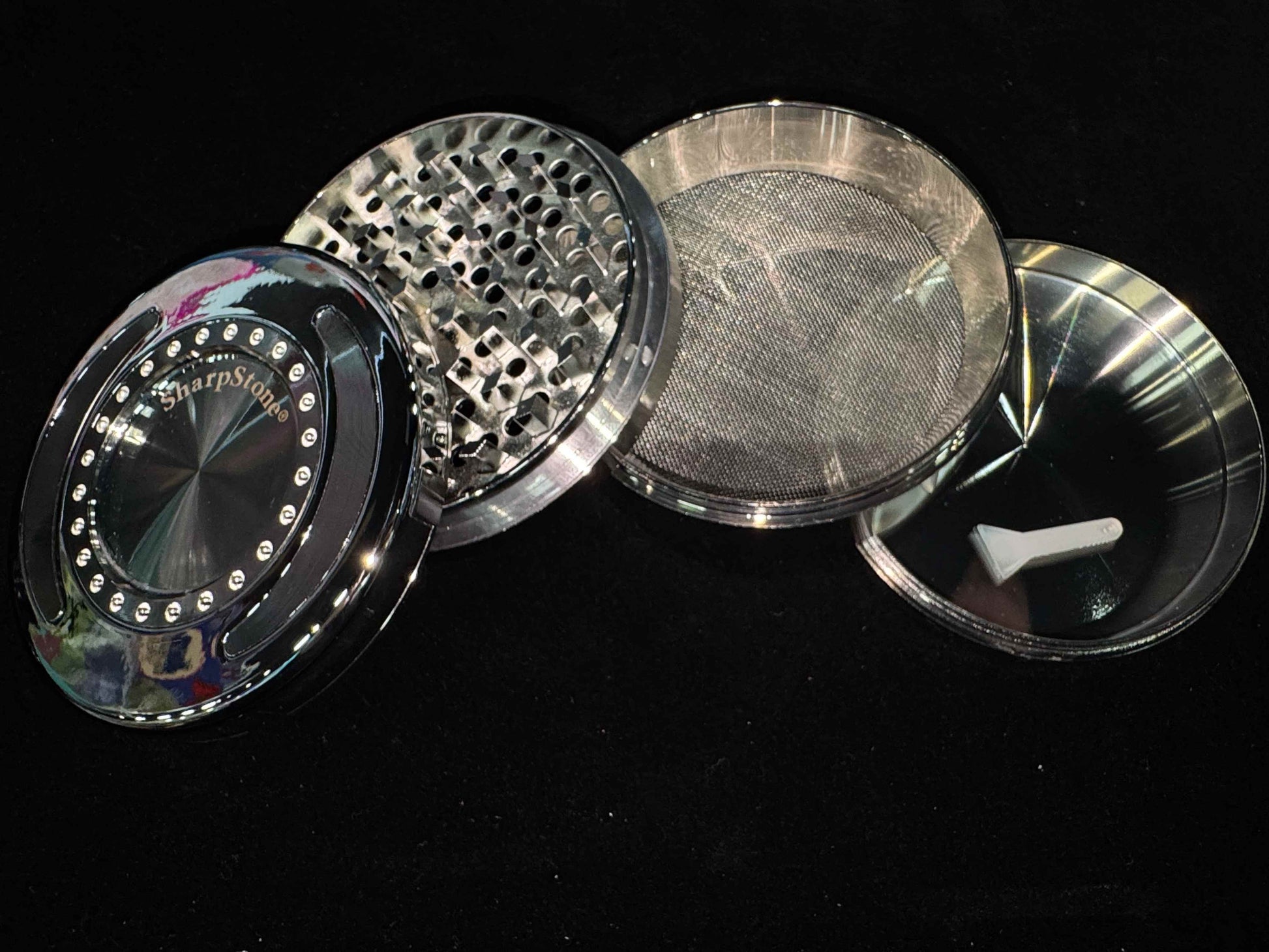 SharpStone XL 4-Piece Herb Grinder – Chrome