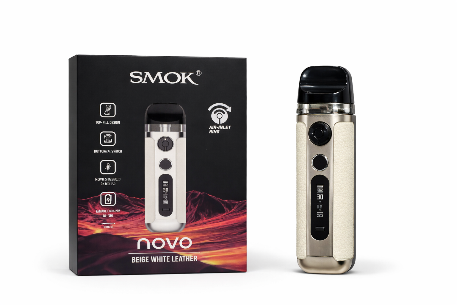 SMOK Novo – Beige White Leather Pod System