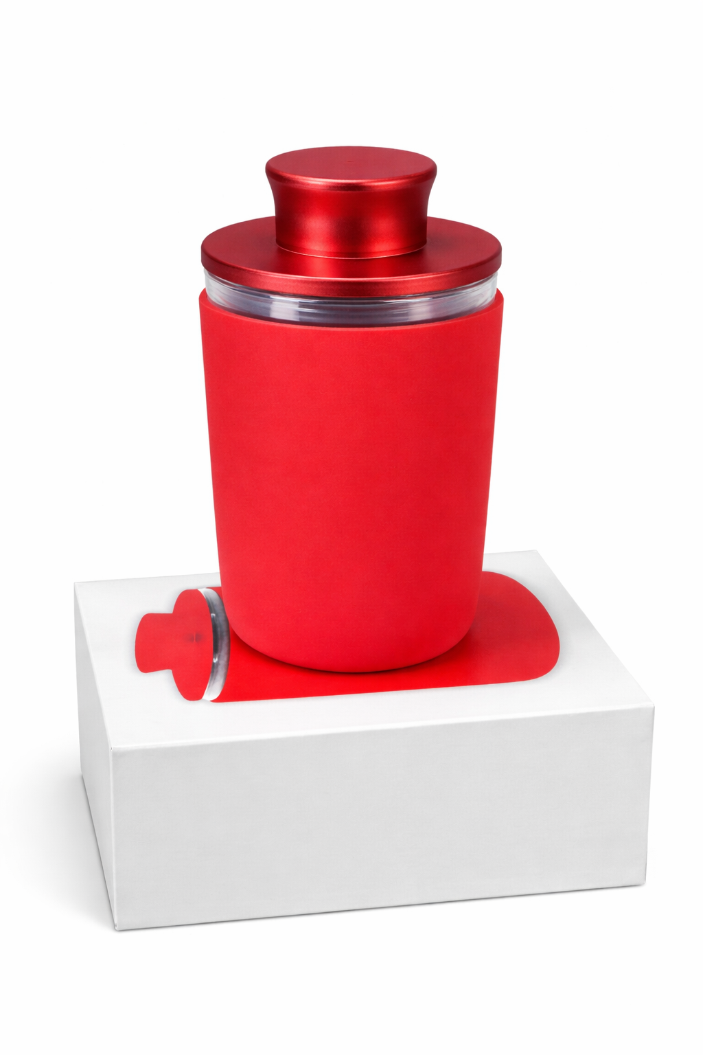 Premium Glass Stash Jar with Protective Silicone Sleeve