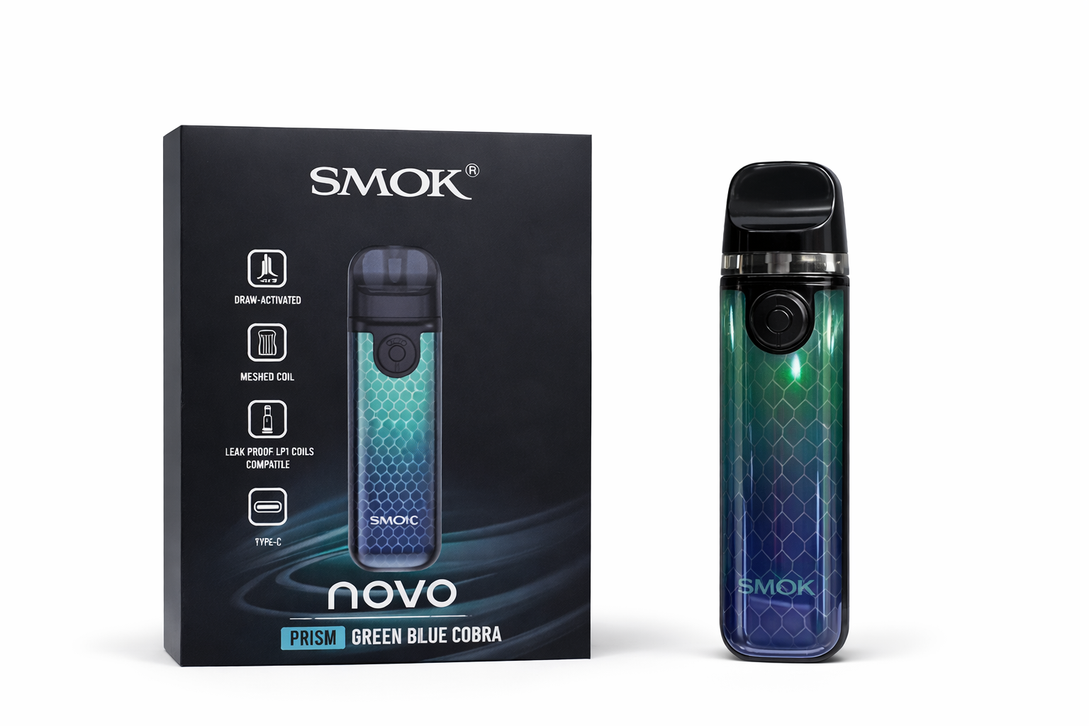 SMOK Novo – Prism Green Blue Cobra Pod System