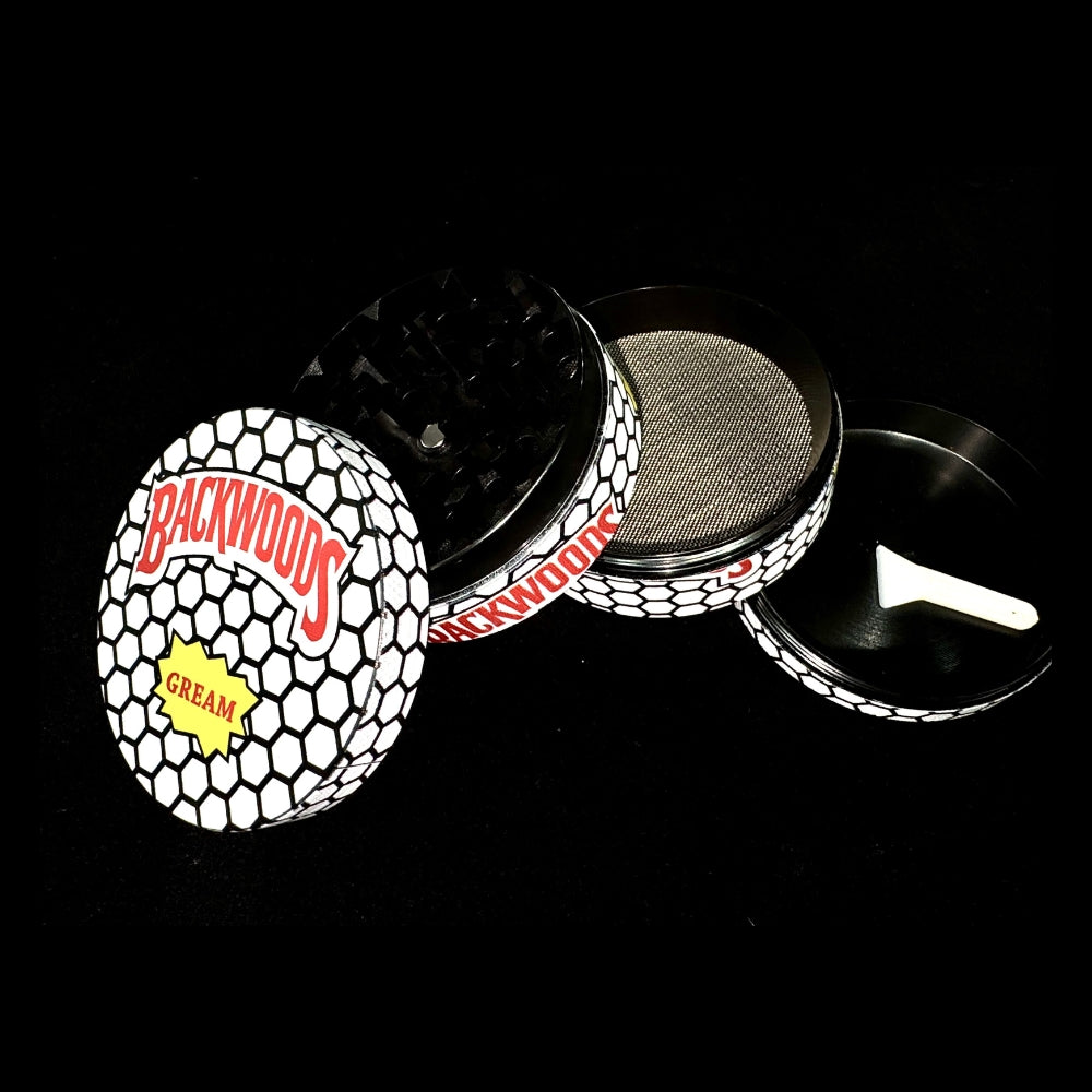 White Honeycomb Pattern Herb Grinder – Backwoods Style