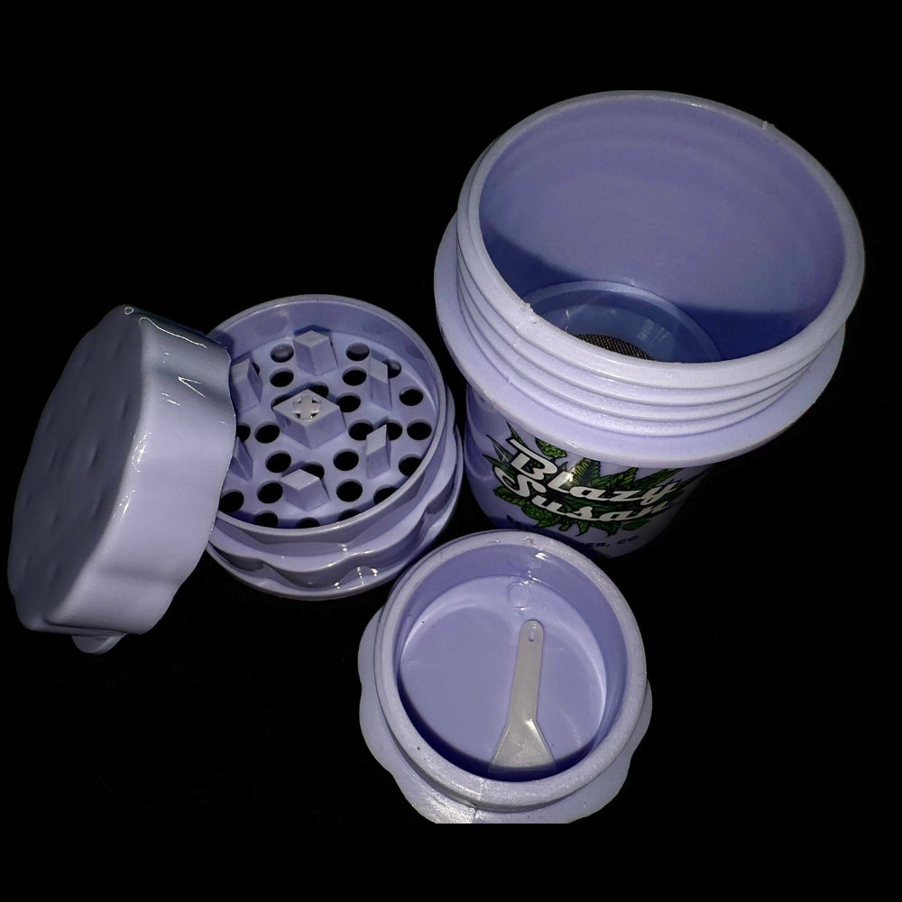 Blazy Susan Plant Design Plastic Herb Grinder