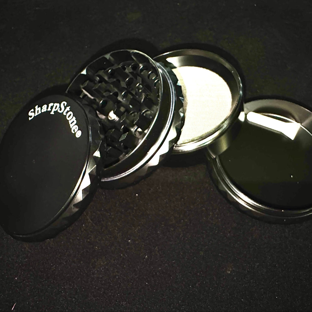 Sharp Stone Black XL Herb Grinder (Diamond Grip Design)
