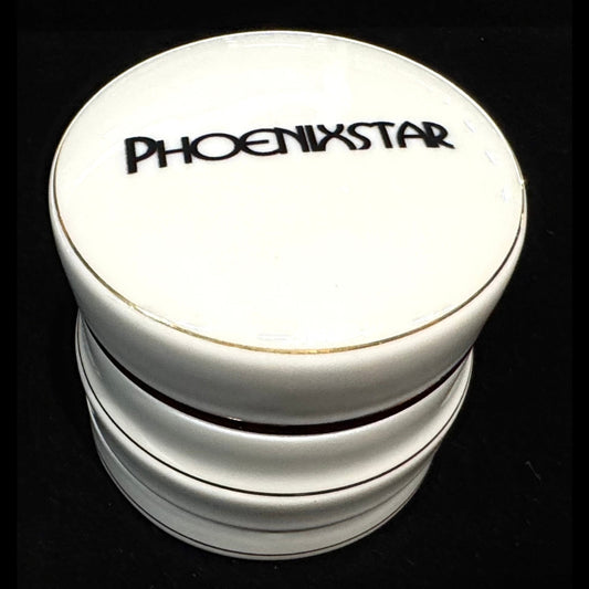 Phoenix Star Ceramic Herb Grinder (Includes Scraper & Brush)- White